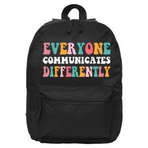 Everyone Communicates Differently Quote 16 in Basic Backpack