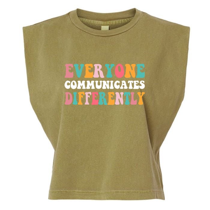 Everyone Communicates Differently Quote Garment-Dyed Women's Muscle Tee