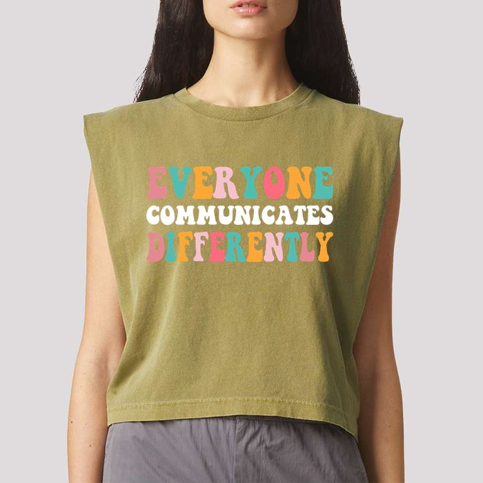 Everyone Communicates Differently Quote Garment-Dyed Women's Muscle Tee
