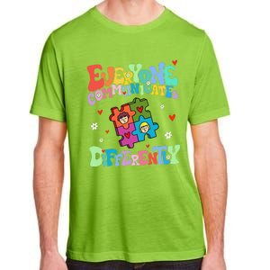 Everyone Communicates Differently Funny Design Adult ChromaSoft Performance T-Shirt