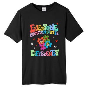 Everyone Communicates Differently Funny Design Tall Fusion ChromaSoft Performance T-Shirt