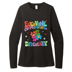 Everyone Communicates Differently Funny Design Womens CVC Long Sleeve Shirt