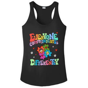 Everyone Communicates Differently Funny Design Ladies PosiCharge Competitor Racerback Tank