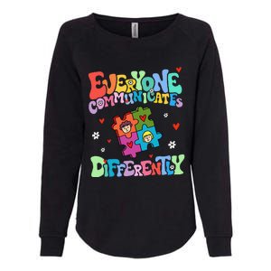 Everyone Communicates Differently Funny Design Womens California Wash Sweatshirt