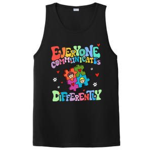 Everyone Communicates Differently Funny Design PosiCharge Competitor Tank