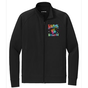 Everyone Communicates Differently Funny Design Stretch Full-Zip Cadet Jacket