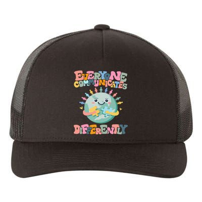 Everyone Communicates Differently Funny Yupoong Adult 5-Panel Trucker Hat