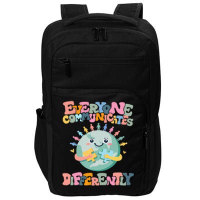 Everyone Communicates Differently Funny Impact Tech Backpack