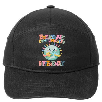 Everyone Communicates Differently Funny 7-Panel Snapback Hat