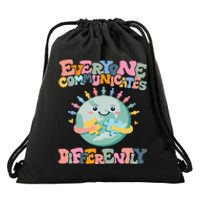 Everyone Communicates Differently Funny Drawstring Bag