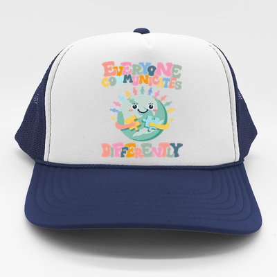 Everyone Communicates Differently Funny Trucker Hat