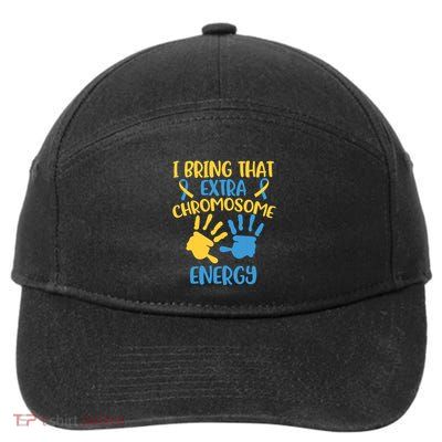 Extra Chromosome Down Syndrome Funny Trisomy 21 7-Panel Snapback Hat