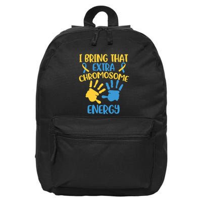 Extra Chromosome Down Syndrome Funny Trisomy 21 16 in Basic Backpack