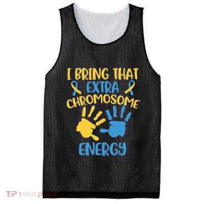 Extra Chromosome Down Syndrome Funny Trisomy 21 Mesh Reversible Basketball Jersey Tank