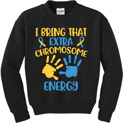 Extra Chromosome Down Syndrome Funny Trisomy 21 Kids Sweatshirt