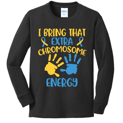 Extra Chromosome Down Syndrome Funny Trisomy 21 Kids Long Sleeve Shirt