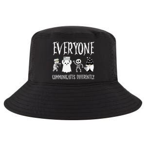 Everyone Communicates Differently Sped Teacher Halloween Cool Comfort Performance Bucket Hat