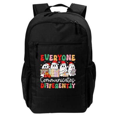 Everyone Communicates Differently Speech Therapy Christmas Daily Commute Backpack