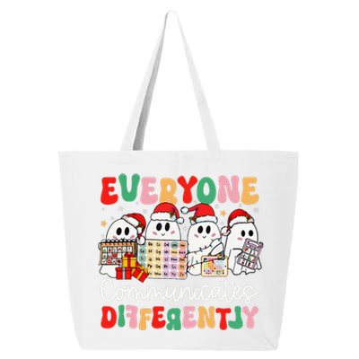 Everyone Communicates Differently Speech Therapy Christmas 25L Jumbo Tote