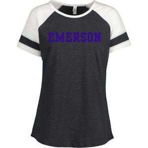 Emerson College Enza Ladies Jersey Colorblock Tee