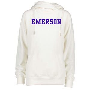 Emerson College Womens Funnel Neck Pullover Hood