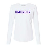 Emerson College Womens Cotton Relaxed Long Sleeve T-Shirt