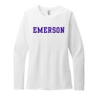 Emerson College Womens CVC Long Sleeve Shirt