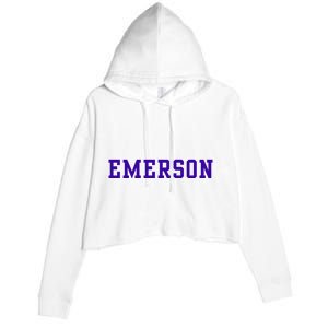 Emerson College Crop Fleece Hoodie