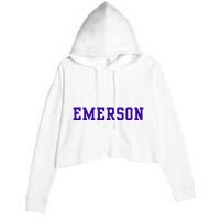 Emerson College Crop Fleece Hoodie