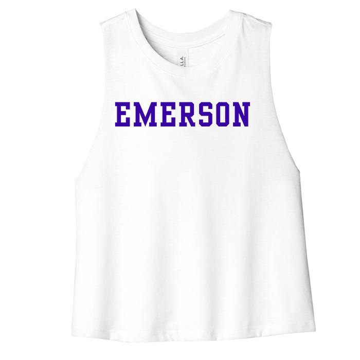 Emerson College Women's Racerback Cropped Tank