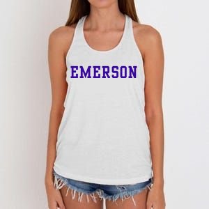 Emerson College Women's Knotted Racerback Tank