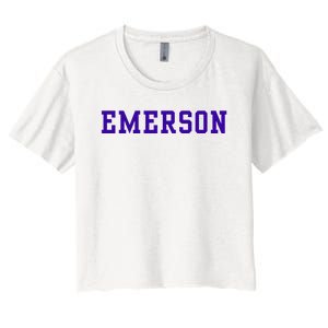 Emerson College Women's Crop Top Tee