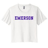 Emerson College Women's Crop Top Tee