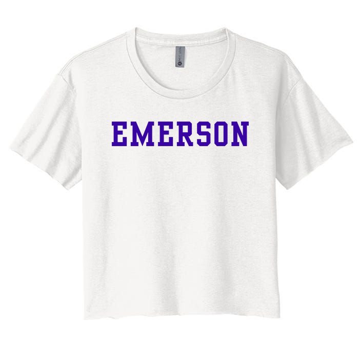 Emerson College Women's Crop Top Tee