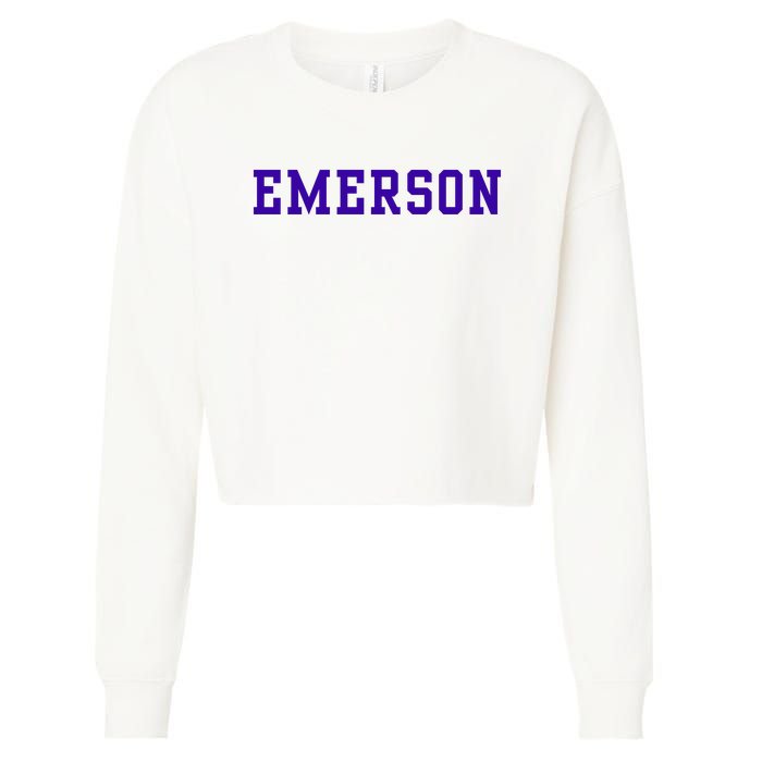 Emerson College Cropped Pullover Crew