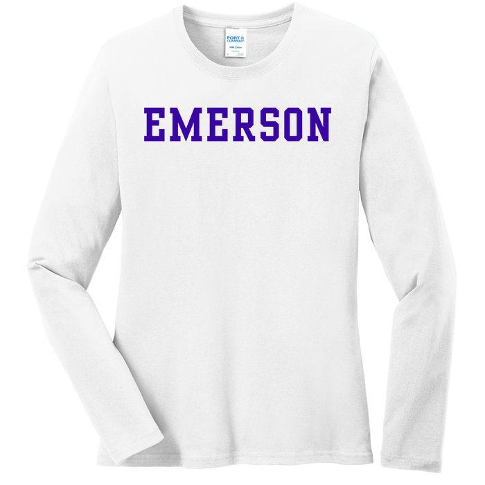 Emerson College Ladies Long Sleeve Shirt