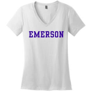 Emerson College Women's V-Neck T-Shirt