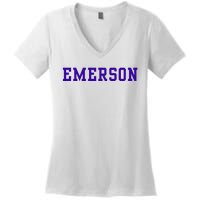 Emerson College Women's V-Neck T-Shirt