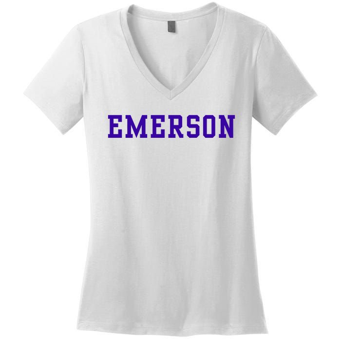 Emerson College Women's V-Neck T-Shirt