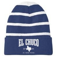 El Chuco El Paso Texas Pride Vintage Est. 1873 Striped Beanie with Solid Band