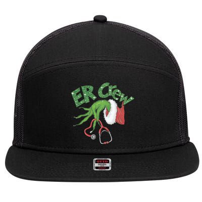 Er Crew Emergency Room Nurse Christmas 7 Panel Mesh Trucker Snapback Hat