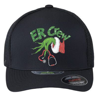 Er Crew Emergency Room Nurse Christmas Flexfit Unipanel Trucker Cap