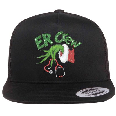 Er Crew Emergency Room Nurse Christmas Flat Bill Trucker Hat