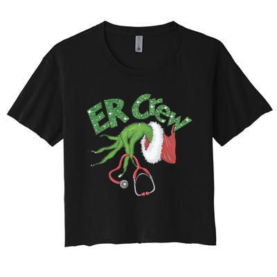 Er Crew Emergency Room Nurse Christmas Women's Crop Top Tee