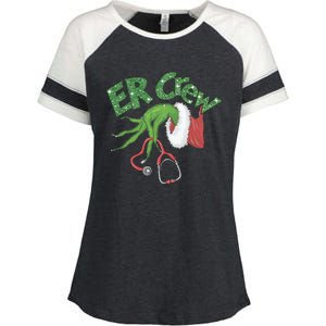 Er Crew Emergency Room Nurse Christmas Enza Ladies Jersey Colorblock Tee