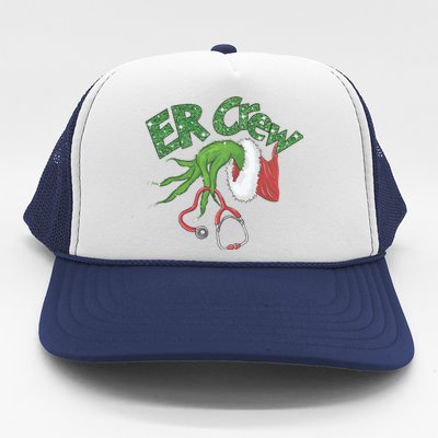 Er Crew Emergency Room Nurse Christmas Trucker Hat