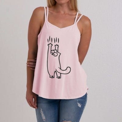 EMBROIDERED Cat Embroidered Animal Women's Strappy Tank