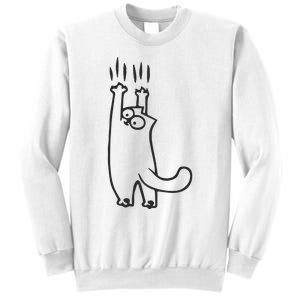 EMBROIDERED Cat Embroidered Animal Sweatshirt