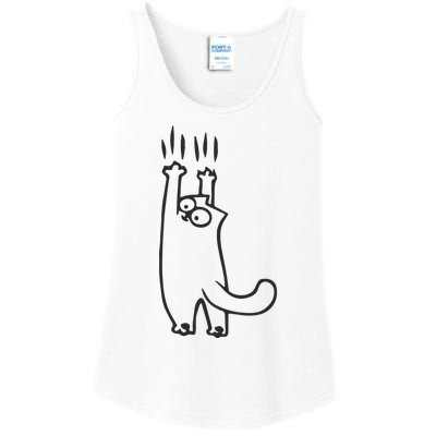 EMBROIDERED Cat Embroidered Animal Ladies Essential Tank