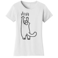 EMBROIDERED Cat Embroidered Animal Women's T-Shirt